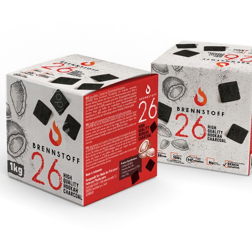 Brennstoff Hookah Charcoal Packaging