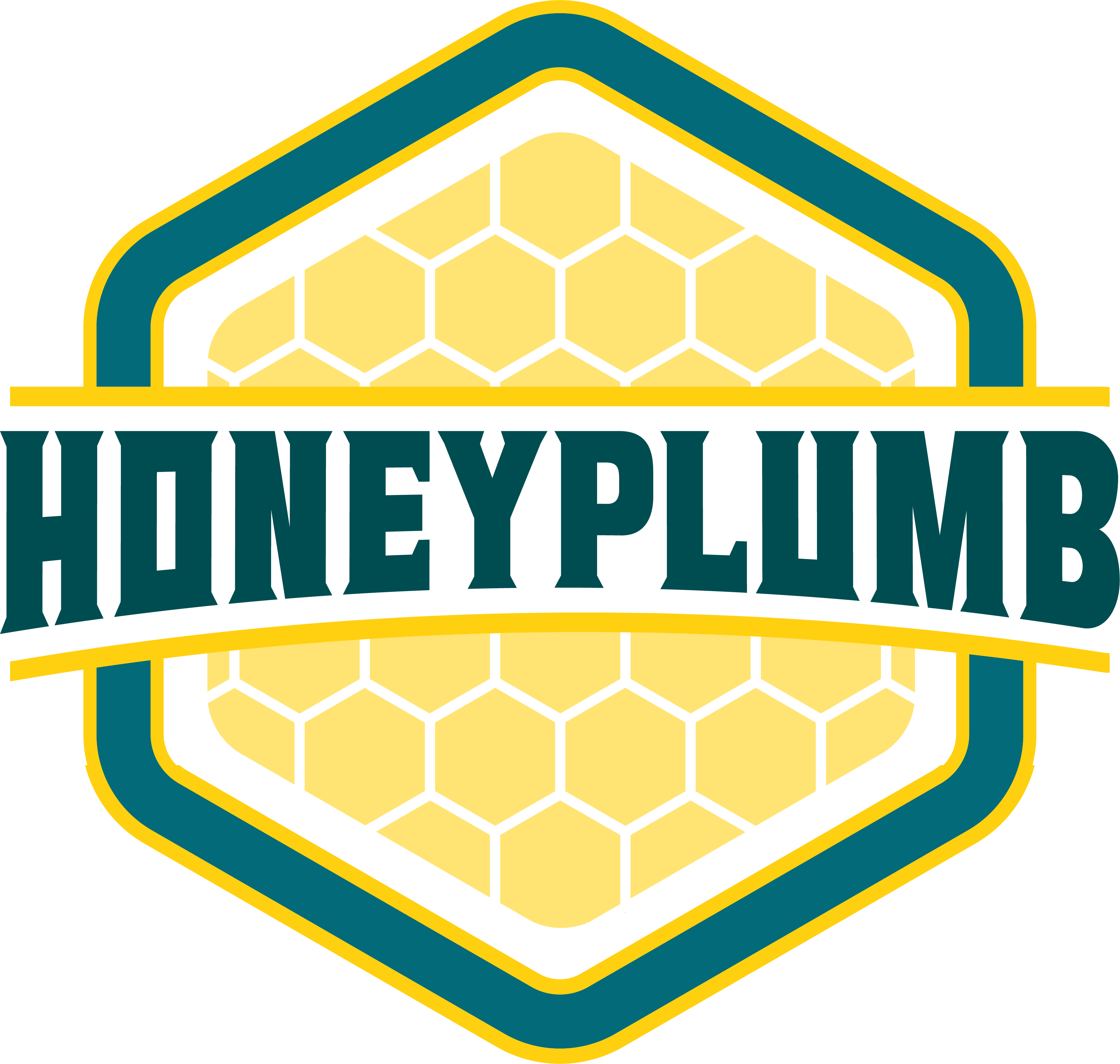 honey jar and bees for a plumbing company