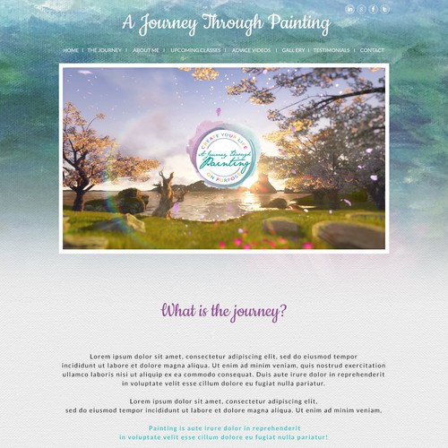 A Journey Through Painting website design