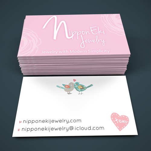 Sweet business card design for handmade jewellery