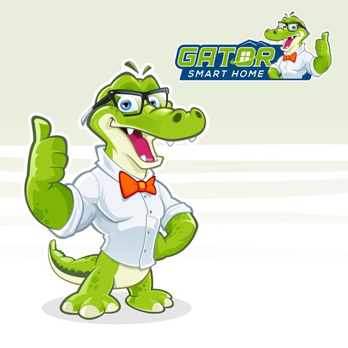 Mascot and logo for Gator Smart Home