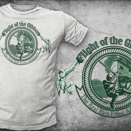 Design a T-shirt for Gibbon conservationists  and Zip-line enthusiasts!