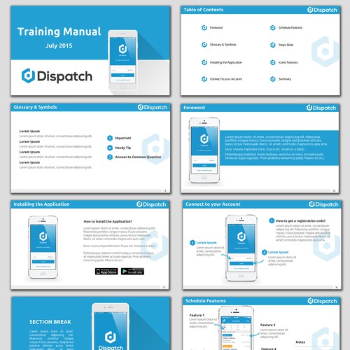 A Training Manual for a Mobile App