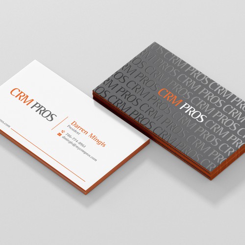 CRM PROS business card concept