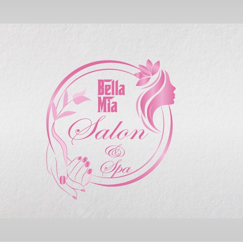 Concept logo for Bella Mia salon and spa
