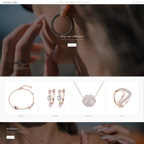 Shopify Website for Jewelry Shop