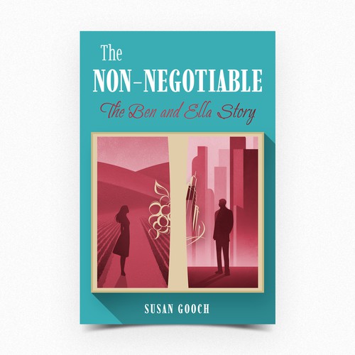 Contemporary Romantic Dual-World Book Cover Design