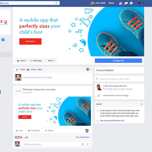 Kid's Shoe App Needs Captivating Facebook Banner