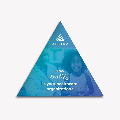 Triangular brochure for healthcare company