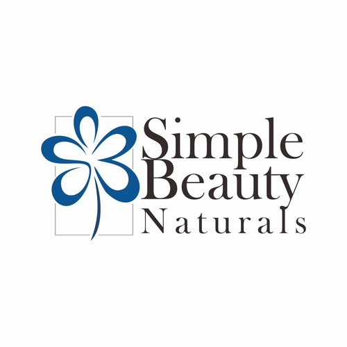 Simple Flower Logo Design for Cosmetic Product