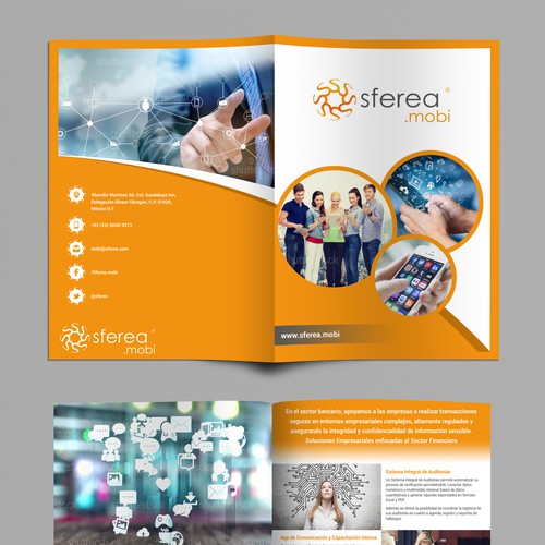 Rediseño de folleto publicitario de Sferea.mobi