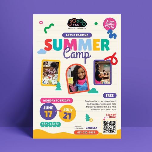 Flyer Design for 30000 Feet - Summer Camp