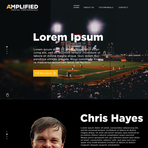 Sports-like Website Design