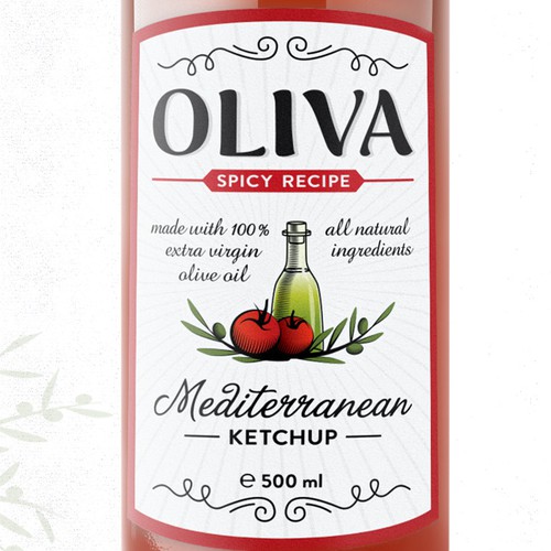 New product label wanted for "Oliva" Mediterranean Ketchup!