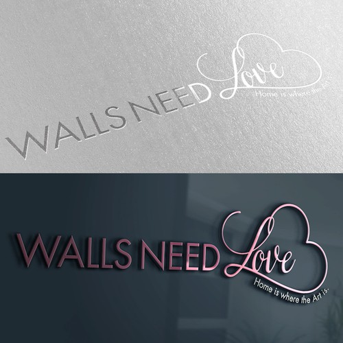 Logodesign-Konzept für Walls Need Love