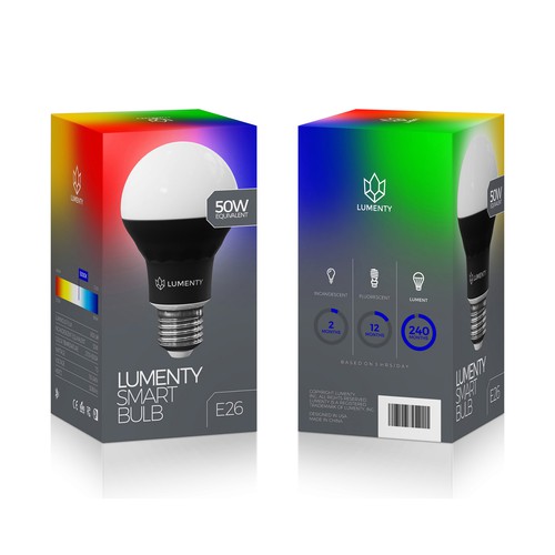 Lumenty Smart Bulb Package Design