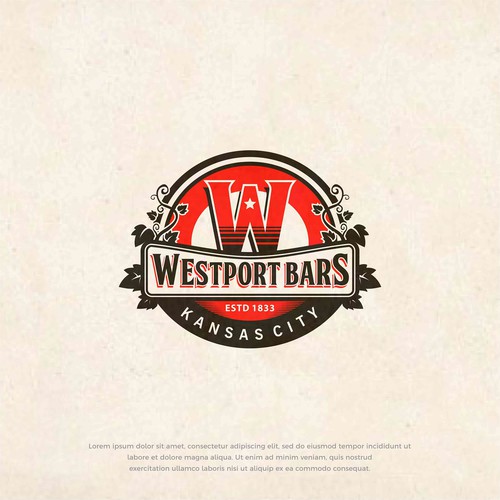 Concept logo for Westport Bars