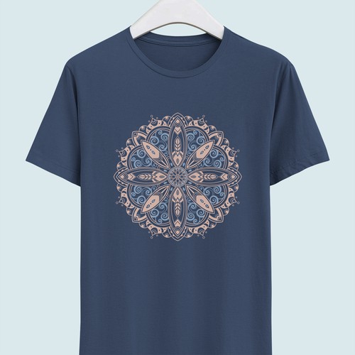 Surfboard Mandala T-shirt design