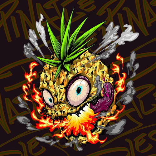 Horror cartoon "Acid Pineapple on fire" 