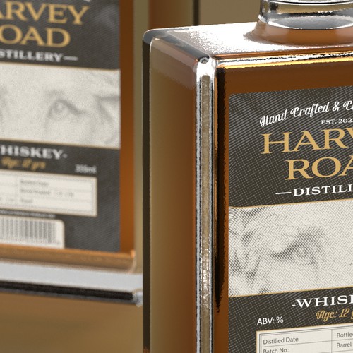 Harvey Road Whiskey Label
