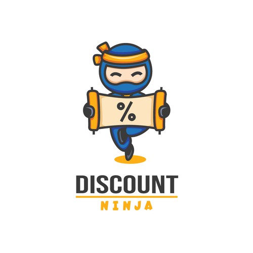 Bold and Playful Logo for Discount Ninja