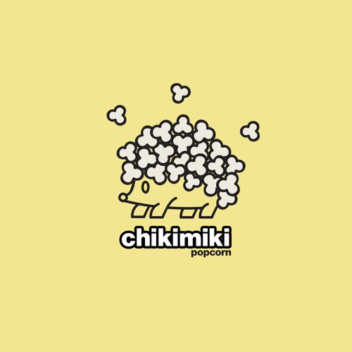 Illustrated logo for Chikimiki Popcorn