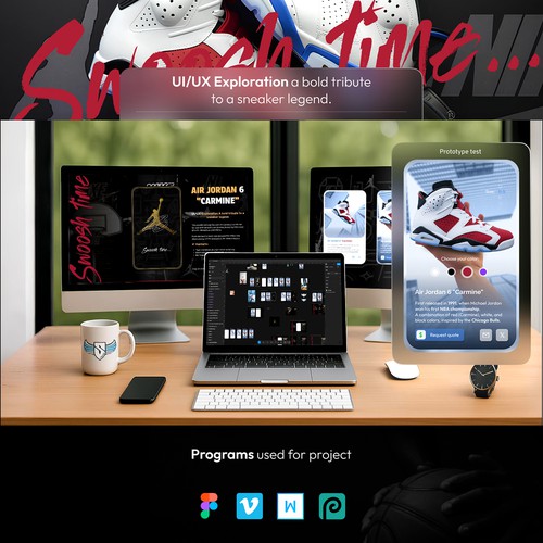 UI/UX Exploration a bold tribute to a sneaker legend.