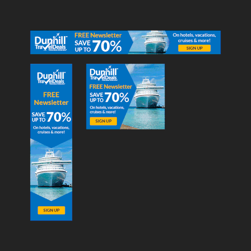 Animated Banner Ad for Dunhill Travel Deals