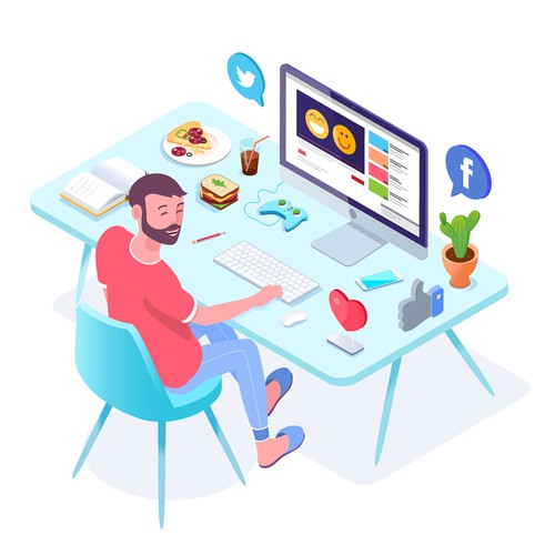 Geek Isometric characters