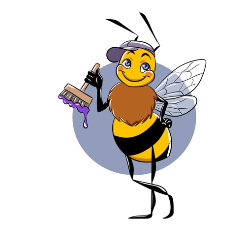 Honey Bee Painter mascot