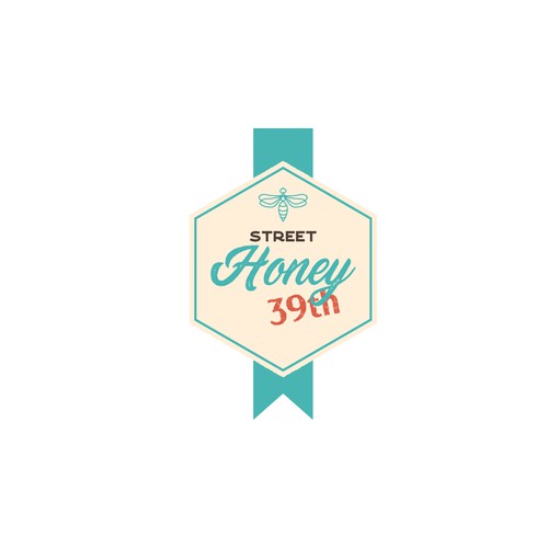 Retro modern logo for midtown honey