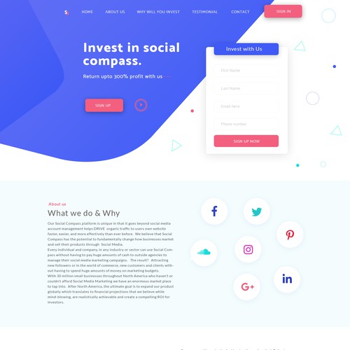 Social Compass - Funding page