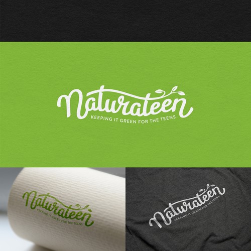 Logo for organic and natural product for teenagers