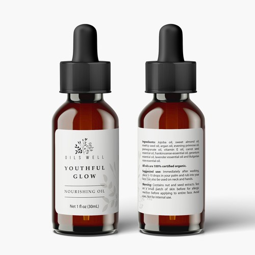 Product label concept for a natural skin product
