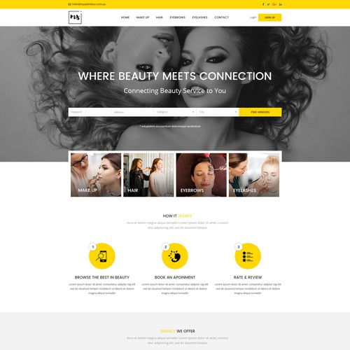Website design concept for Mysplendour
