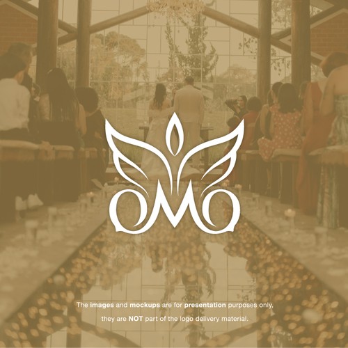 Elegant Butterfly Logo Design for Luxury Wedding Venue Branding