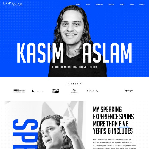 Kasim Aslam Personal Branding Website Design