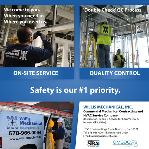 Create a "Leave Behind" flyer for Industrial HVAC sales