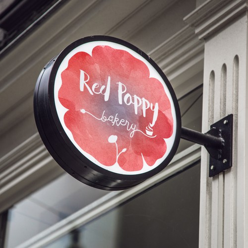 Logo design for "Red Poppy Bakery"