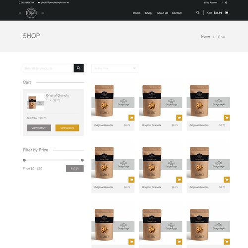 Product page e-commerce