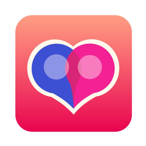 Logo for a geotargeting dating mobile app