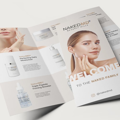 Slick, Skincare Trifold Brochure Design