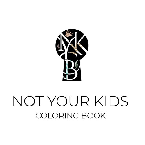 Logo for a coloring book for adults available for customisation andfor sale