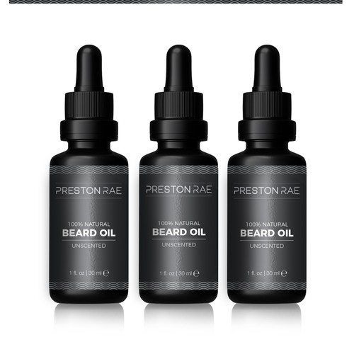 Preston rae beard oil label 