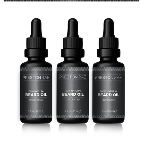 Preston rae beard oil label 