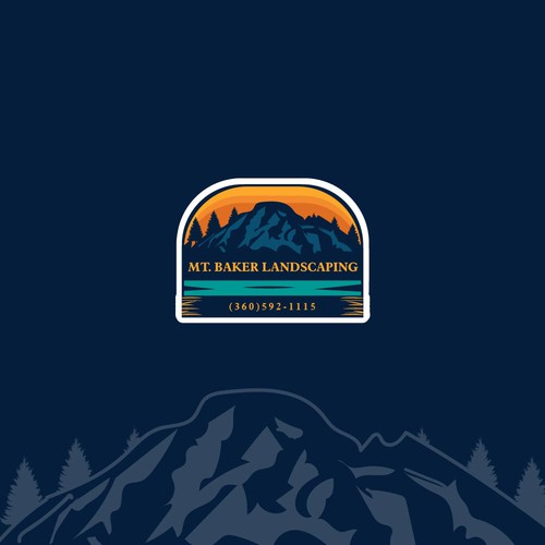 Mt Baker Landscaping Logo Design 