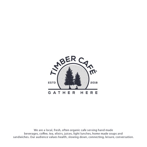 Logo design Cafe Coffee Tree Negative Space Branding