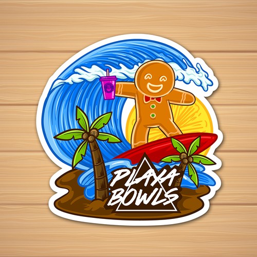 Sticker concept - gingerman surf