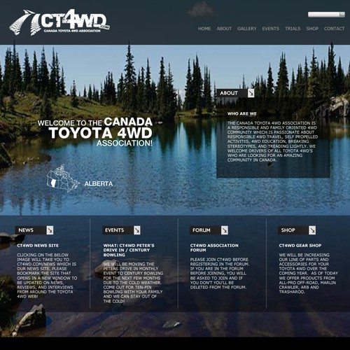 Canada Toyota 4WD Association needs a new website design