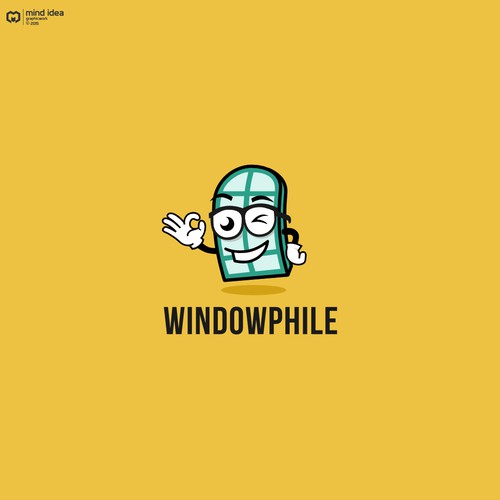 Mascot logo design for windowphile